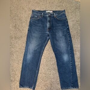 Levis Strauss 505 Jeans Men 36x30 Regular Fit Straight Leg Denim Blue Light Wash